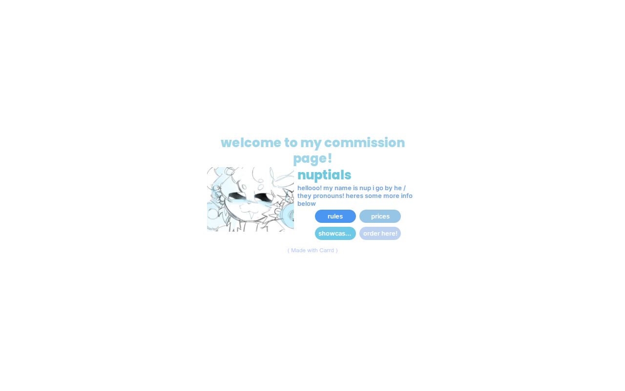 Carrd profile picture for @nuptials